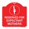 Signmission Reserved for Expectant Mothers W/ Graphic, Red & White Aluminum Sign, 18" L, 18" H, RW-1818-23202 A-DES-RW-1818-23202 - alternate 1